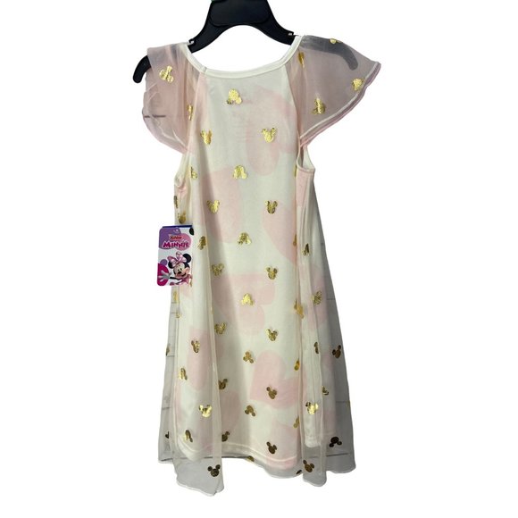 Disney Minnie Mouse Toddler Girl's Valentine's Day Foil Hearts Nightgown Gown 5t - Picture 2 of 6